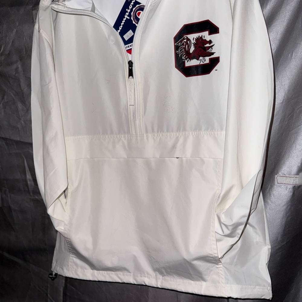 University of South Carolina Gamecocks Champion White Packable Windbreaker-New